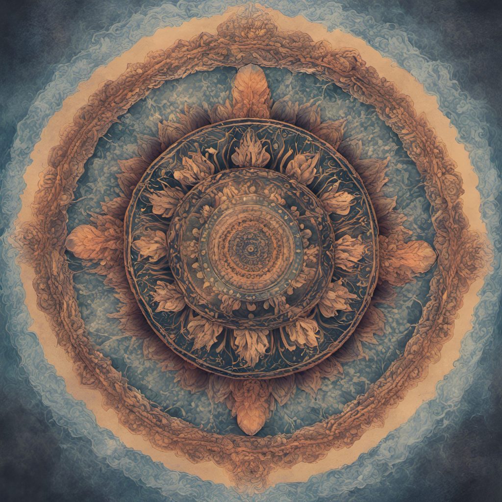 Vászonkép Absztrakt 027 Sivatag titka mandala