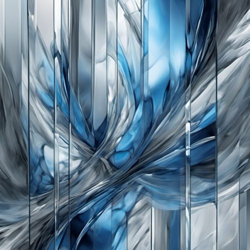 Vászonkép Absztrakt 030 Kék üvegmozaik
