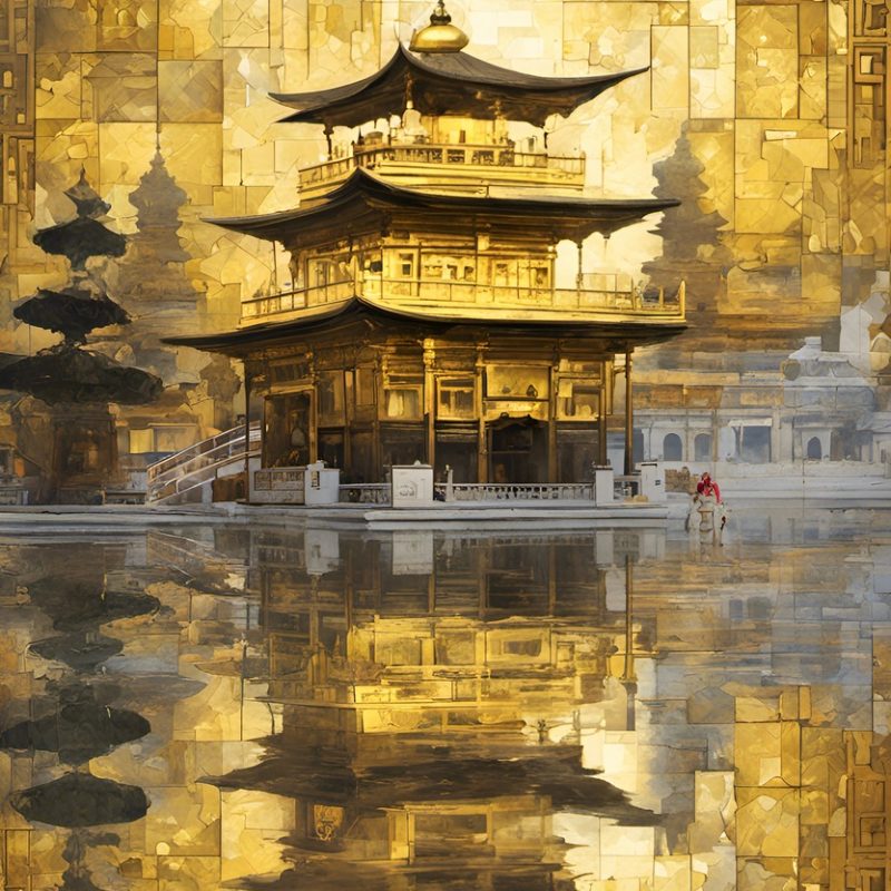 Vászonkép művészet 004 japán templom