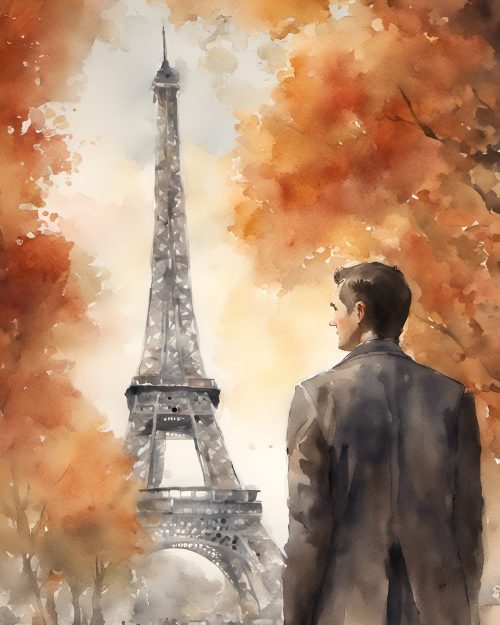 Vászonkép művészet 017 ősz az Eiffel torony mellett
