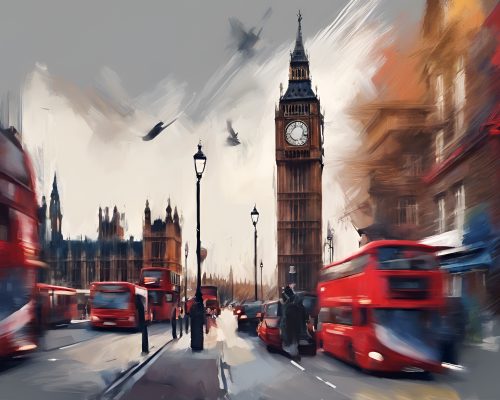 Vászonkép Művészet 036 Londoni szellemváros
