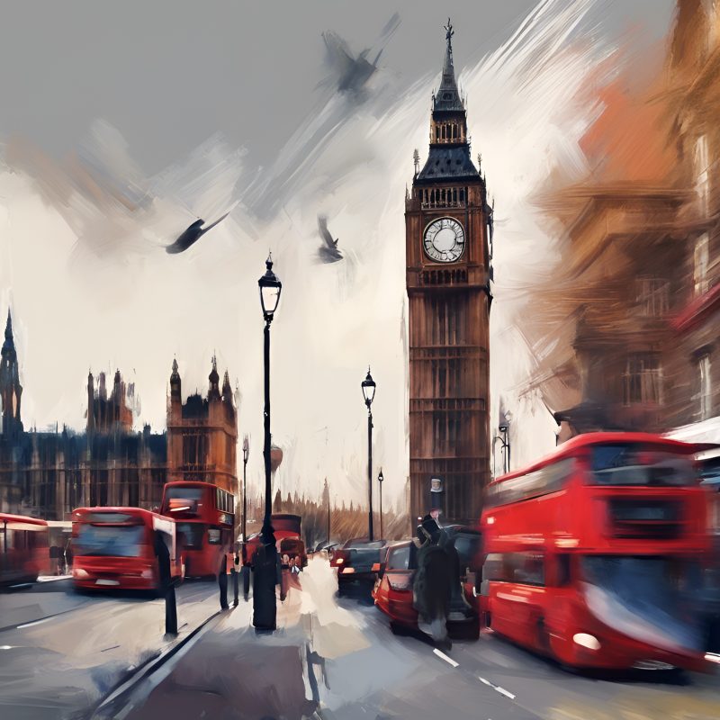 Vászonkép Művészet 036 Londoni szellemváros