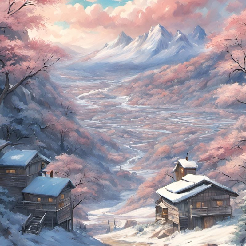 Vászonkép Fantasy 002 Rózsaszín völgy