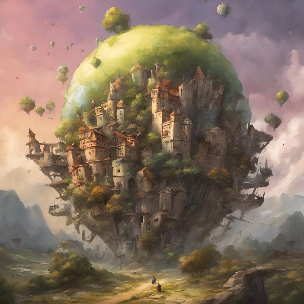 Vászonkép Fantasy 010 Bolygóváros