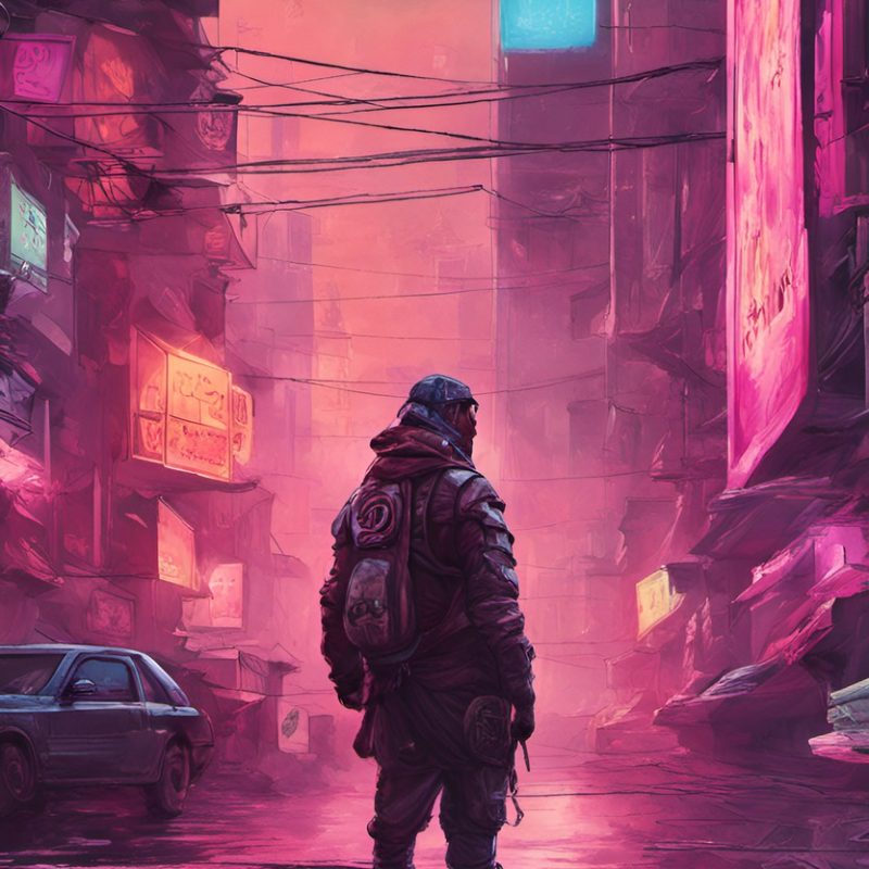 Vászonkép Fantasy 017 Nagyvárosi utazó