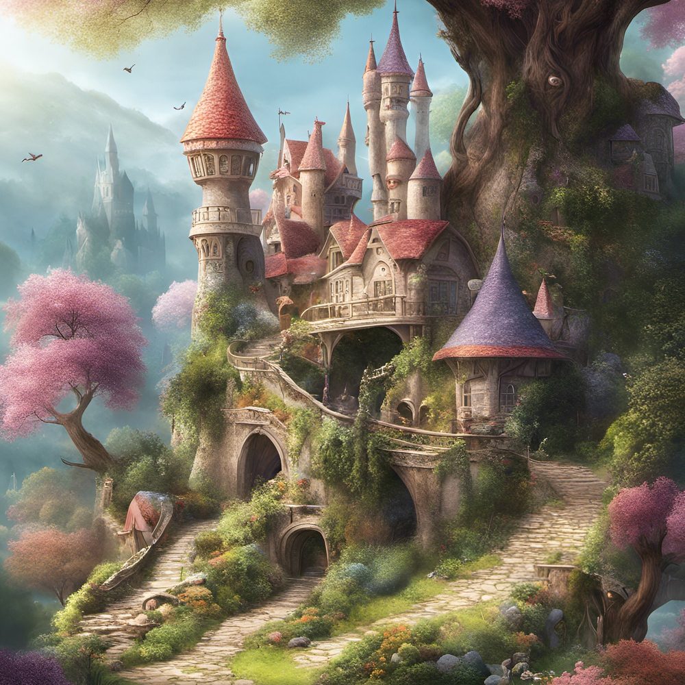 Vászonkép Fantasy 021 Erdei Palota