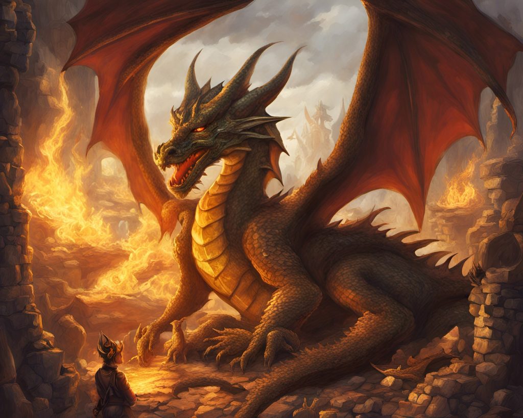 Vászonkép Fantasy 023 Lángőrző Sárkány