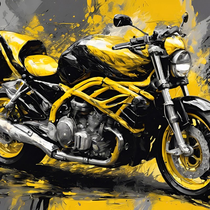Vászonkép Jármű 037 Sárga motor