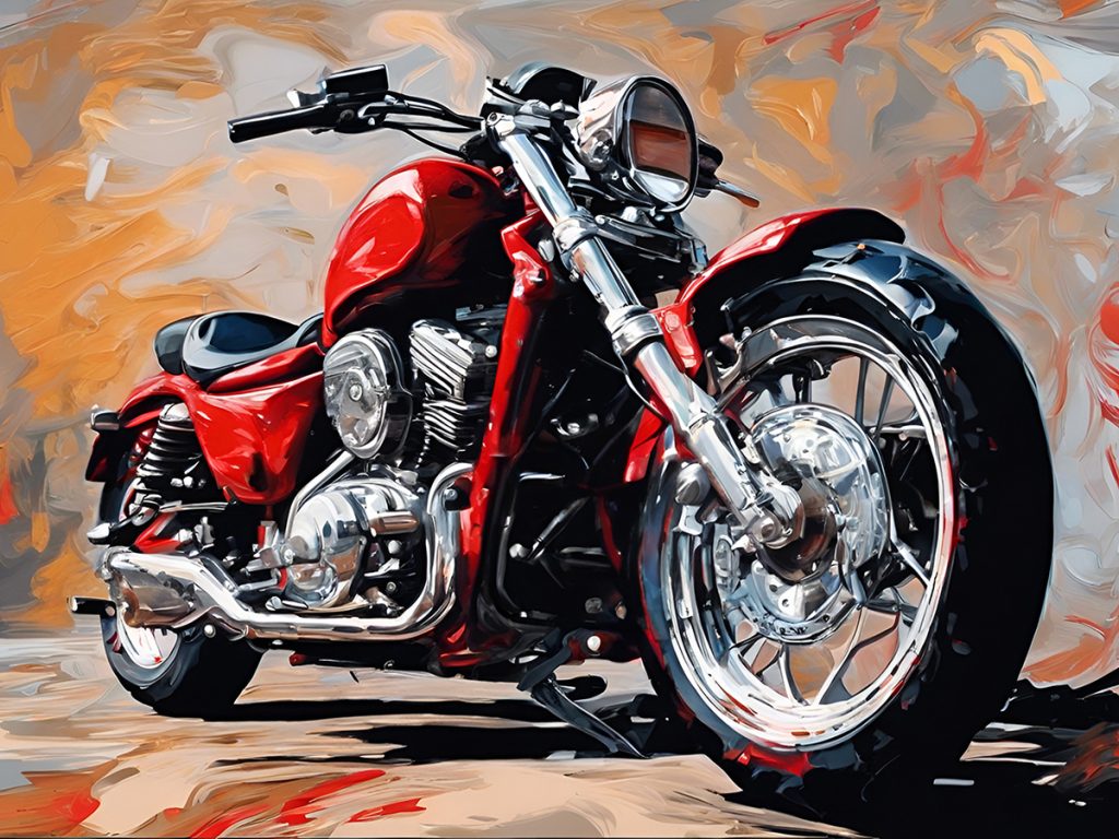 Vászonkép Jármű 028 Piros motor