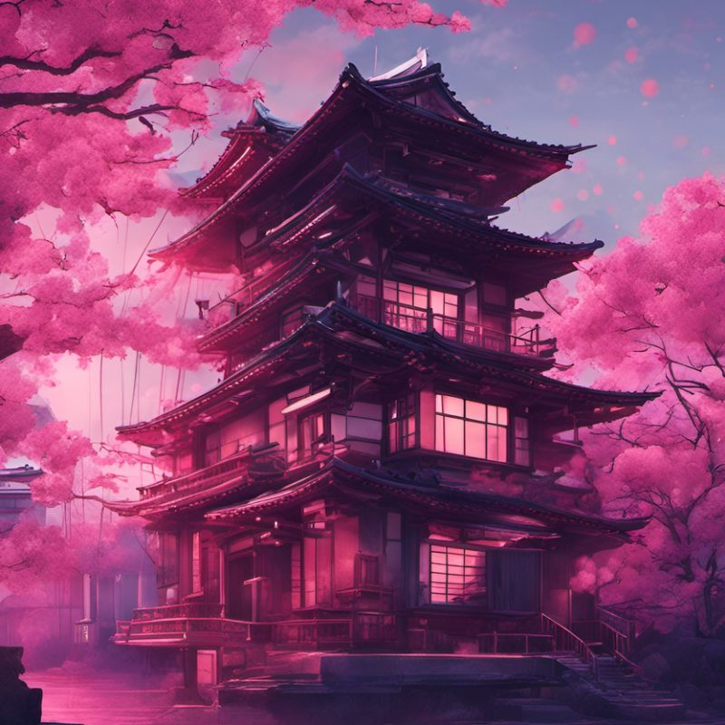 Vászonkép Természet 023 Japán templom