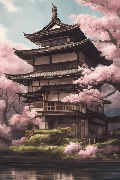 Vászonkép Természet 033 Japán cseresznye virágzás