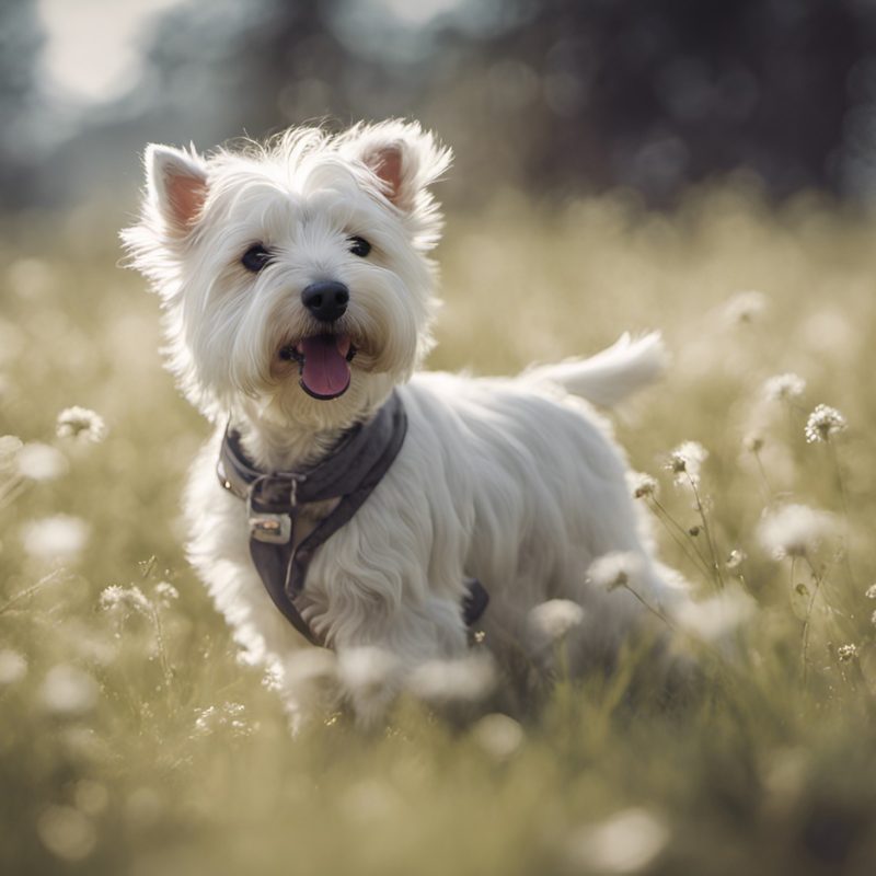 Vászonkép Állat 008 Westie élfénnyel
