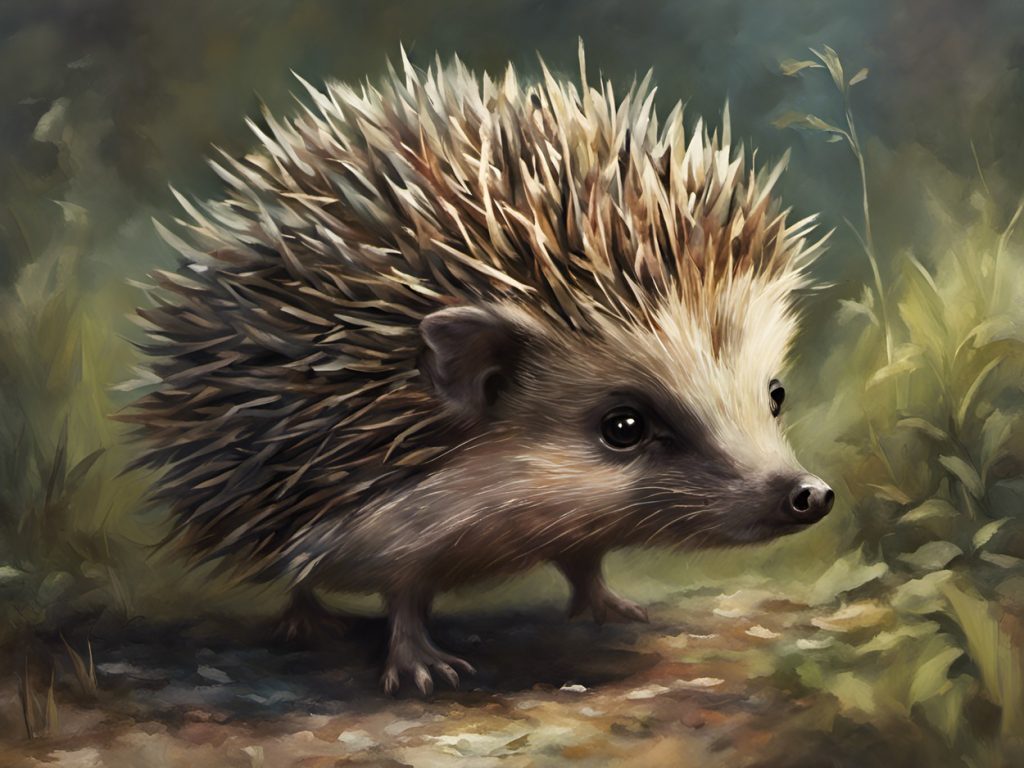 Vászonkép Állat 013 Sün az erdőben