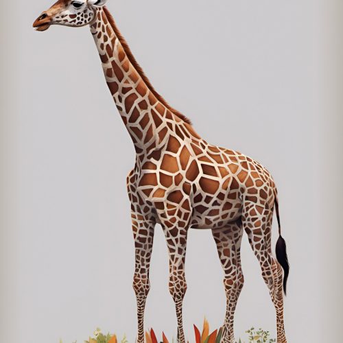 Vászonkép Állat 023 Animált zsiráf