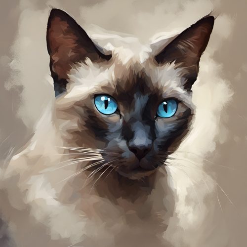 Vászonkép Állat 039 Kék szemű Sziámi cica