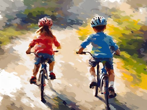 Vászonkép, Sport 006 Bicikliző gyerekek 2