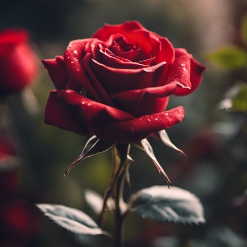 vászonkép vörös rózsaszál