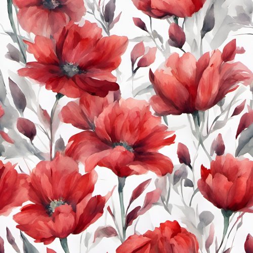 Vászonkép 010 piros virágok